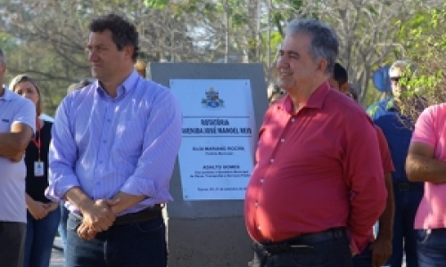 Obra de rotatória feita com recursos próprios é inaugurada em Tijucas