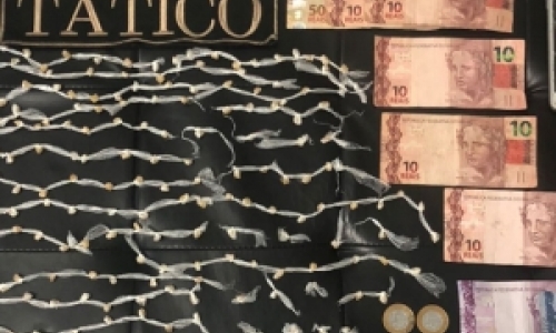 Jovem é preso por tráfico de drogas; 205 pedras de crack foram localizadas