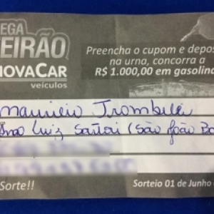 Direto da InovaCar Veículos; saiba quem ganhou o sorteio de R$ 1 mil em combustível