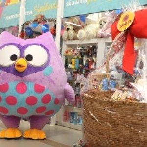 Maior cesta de natal enfeita loja de Tijucas que fará sorteio no fim do ano