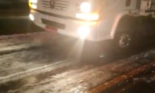 Rodovias ficam paradas após registro de chuva de granizo na região