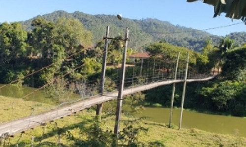 Travessia de ponte pênsil está interditada por tempo indeterminado