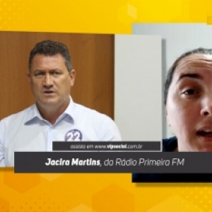 Radialista questiona os candidatos sobre área importante da saúde durante debate