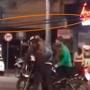 Fios de energia caídos em meio a pista provocam acidente 