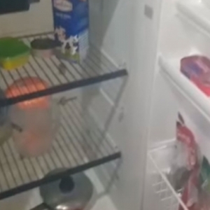 Mãe mostra geladeira com poucos alimentos e pede ajuda da comunidade