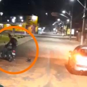 VÍDEO: Internauta registra acidente provocado por falta de sinalização em lombada 