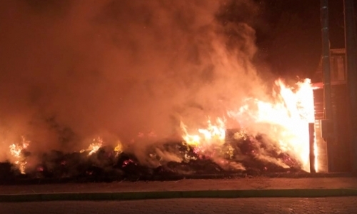 Incêndio em vegetação tem chamas com cinco metros de altura e assusta comunidade