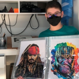 TALENTO: Estudante aprende a desenhar sozinho e ganha destaque com obras 
