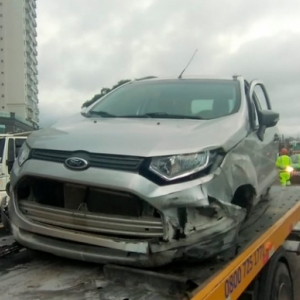 Casal de idosos corta frente de carreta e provoca acidente em rodovia