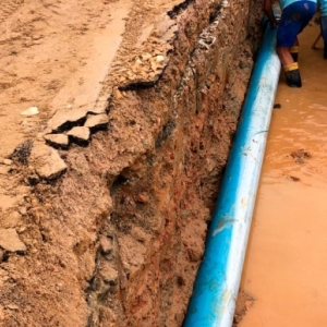 Em Tijucas: mudança climática provoca rompimento em adutora do Samae 