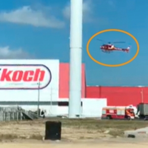 URGENTE: Placas de mármore caem em trabalhador e homem fica gravemente ferido