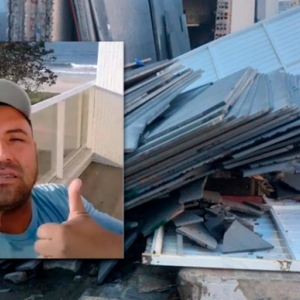 Trabalhador prensado por placas de mármore segue internado em estado grave