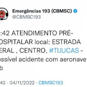 Avião da FAB está desaparecido e última localização foi entre Tijucas e Canelinha