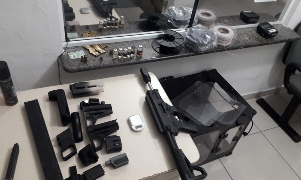 Arma impressa em 3D em Tijucas não funciona, confirma laudo do IGP 