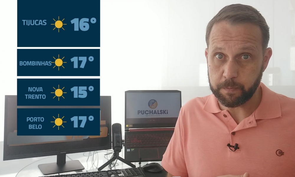 Previsão do tempo desta quarta-feira 02 de agosto, com Leandro Puchalski