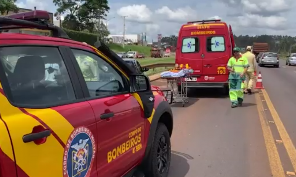Bombeira comunitária de Tijucas se envolve em acidente de carro