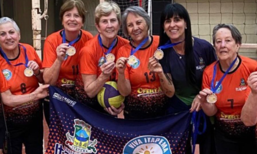 Time de vôlei +70 de Itapema conquista prata na II Etapa do Circuito Estadual Bisas