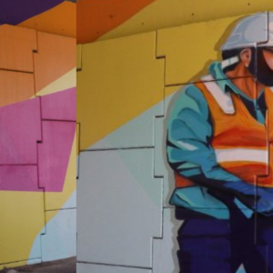 Novo painel artístico celebra vida dos trabalhadores de Balneário Camboriú