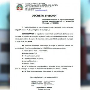 Transição de governo em São João Batista traz velhos conhecidos da política regional