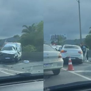 Uma pessoa fica ferida em colisão traseira registrada na BR-101 