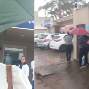 Moradora registra fila intensa em posto de saúde para retirada de ficha para exames e reclama de falta de humanização