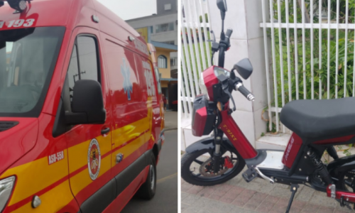 Mulher com bicicleta elétrica é atingida por carro em São João Batista
