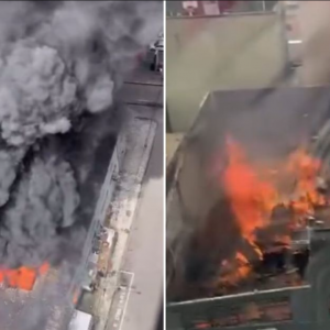 Incêndio de grandes proporções destrói supermercado em Itapema