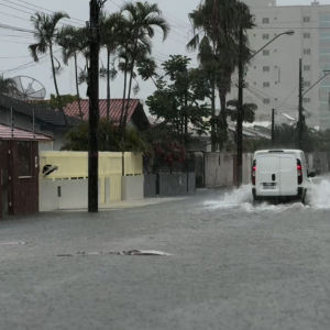 Tijucas registra maior volume de chuva da região: 144 mm em quatro horas