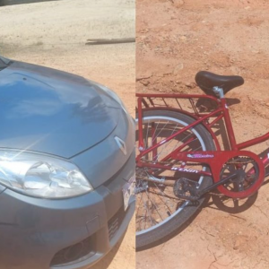 Mulher é atropelada por carro enquanto andava de bicicleta na SC-410