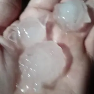 Chuva de granizo atinge São João Batista e Major Gercino na madrugada deste domingo