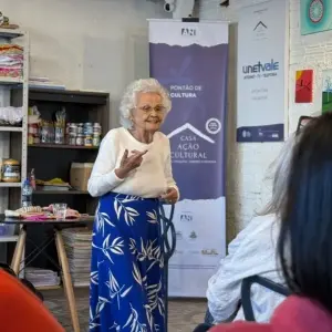 Escritora de 95 anos participa de Roda de Conversas em Tijucas