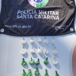 Homem de 42 anos é preso em Nova Trento com 25 porções de cocaína