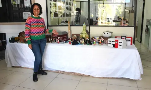 Maquete histórica de São João Batista está em exposição na prefeitura