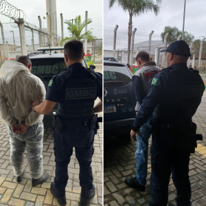 Homens com mandatos de roubo e tráfico de drogas são capturados