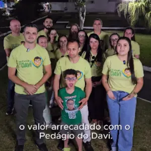 Pedágio solidário em Canelinha arrecada mais de R$ 100 mil para tratamento de menino com doença rara