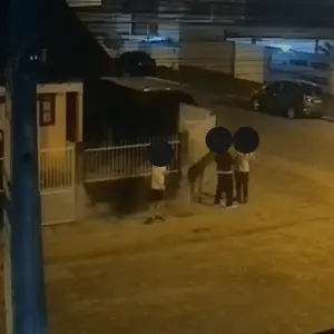 Moradora tem portão destruído por trio em ato de vandalismo 
