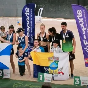 Itapema conquista dois ouros no vôlei de praia dos JASC 2025