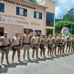 18º Batalhão de Brusque realiza cerimônia de promoção de policiais militares