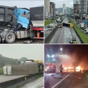 Quatro acidentes na BR-101 em SC causam lentidão e uma morte em 24 horas
