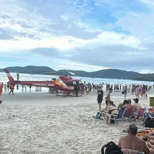 Afogamento mobiliza resgate aéreo dos Bombeiros em Porto Belo