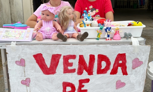 VEJA O VÍDEO | Pequenas empreendedoras chamam atenção ao vender brinquedos em garagem