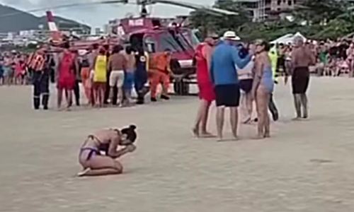 Resgate mobiliza bombeiros e emociona banhistas em praia da região