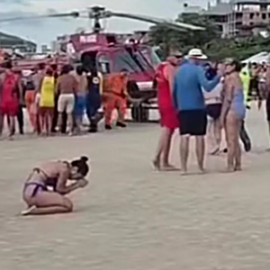 Resgate mobiliza bombeiros e emociona banhistas em praia da região
