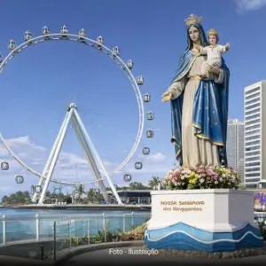 Imagem de Nossa Senhora dos Navegantes ganha novo espaço ao lado de ponto turístico