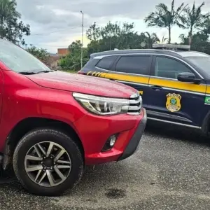 Caminhonete de argentinos é furtada em Bombinhas e recuperada cinco dias depois, em Joinville