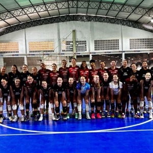 Jovens participaram de seletiva catarinense de Voleibol em Nova Trento 