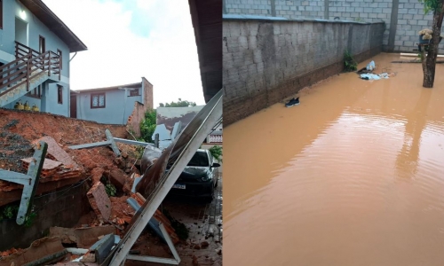 Forte chuva provoca série de ocorrências e mobiliza Defesa Civil em Brusque e região