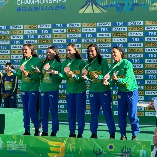 Brasil conquista medalha inédita no Mundial de Marcha Atlética e atleta catarinense tem papel central