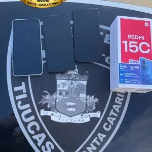 Furto de celulares em loja no centro de Tijucas termina com flagrante e prisão