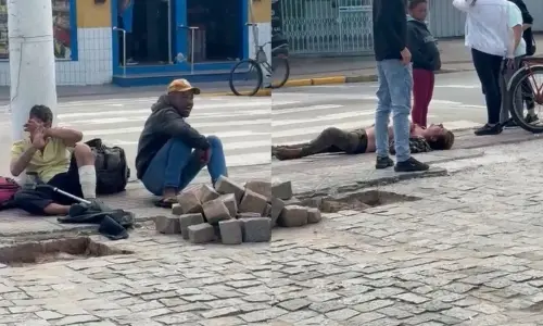 AGRESSÃO | Homens em situação de rua são agredidos após importunarem comerciantes e pedestres